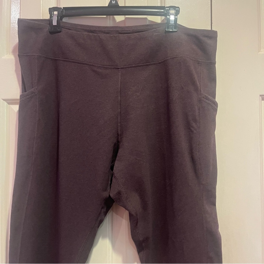Pact Organic Leggings Brown Skinny Ankle Eco Friendly Athleisure Size XXL - Picture 2 of 8